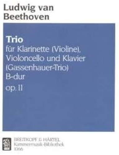 9790004500286-Trio B dur. op.11. Fur klarinette (Violine),Violoncello und Klavier (Gassenhauer