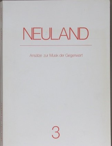 9783922875048-Neuland. Ansatze zur Musik der Gegenwart.