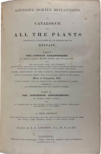 Loudon's hortus britannicus : a catalogue of all the plants indigenous, cultivat